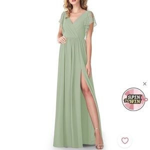 Azazie Zella In Dusty Sage - Size A8